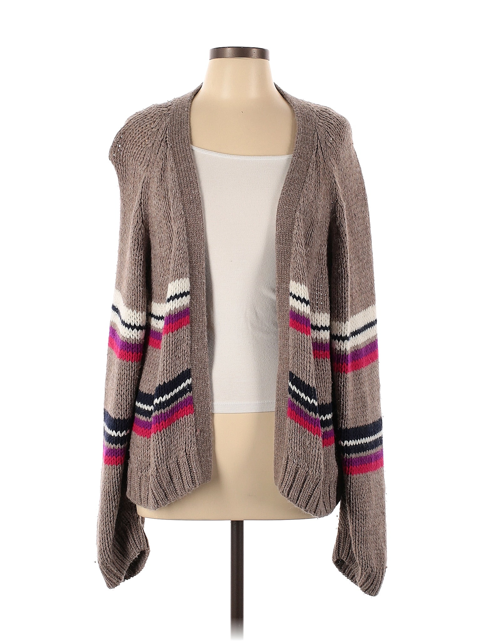 J.Jill Color Block Tan Pullover Sweater Size L - 68% off