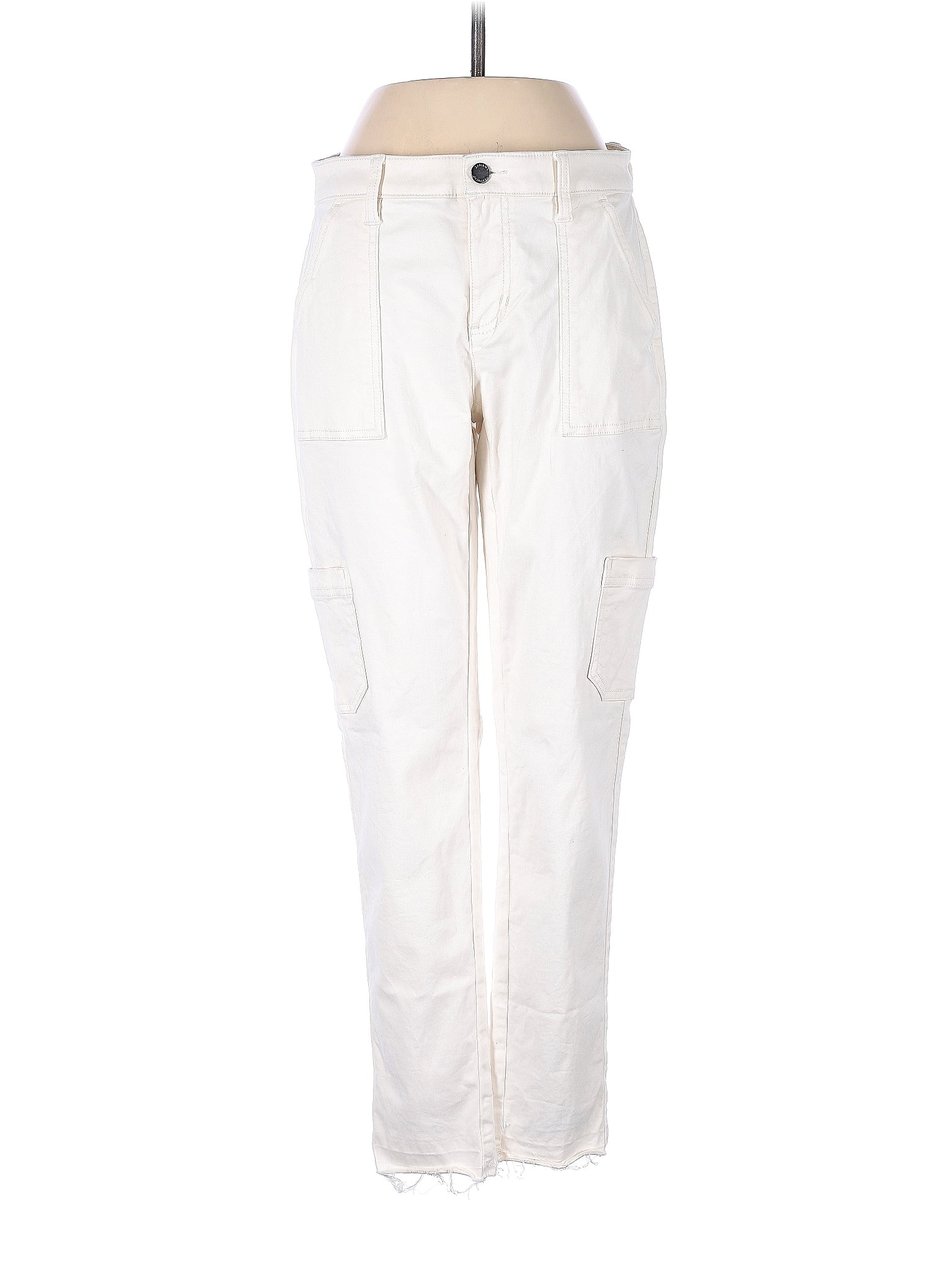 Banana Republic Solid White Cargo Pants Size 2 70 off thredUP