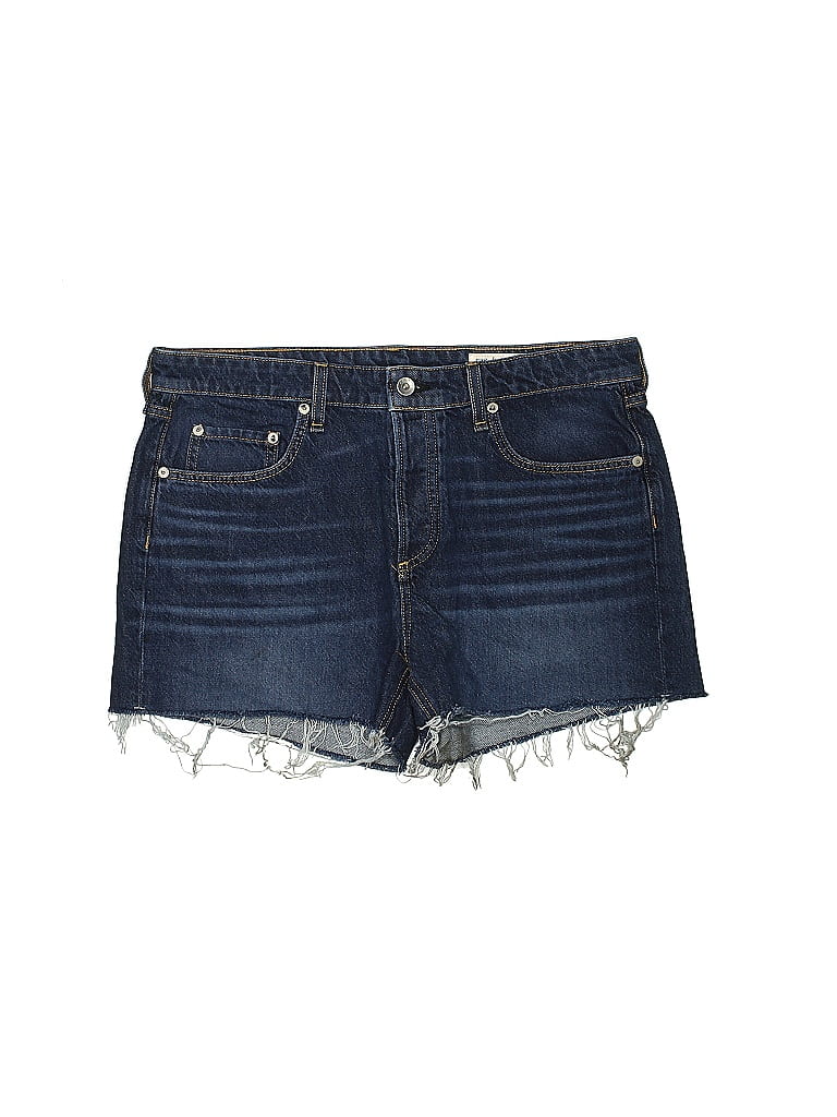 Rag & Bone 100% Cotton Solid Blue Denim Shorts 30 Waist - 76% off | ThredUp