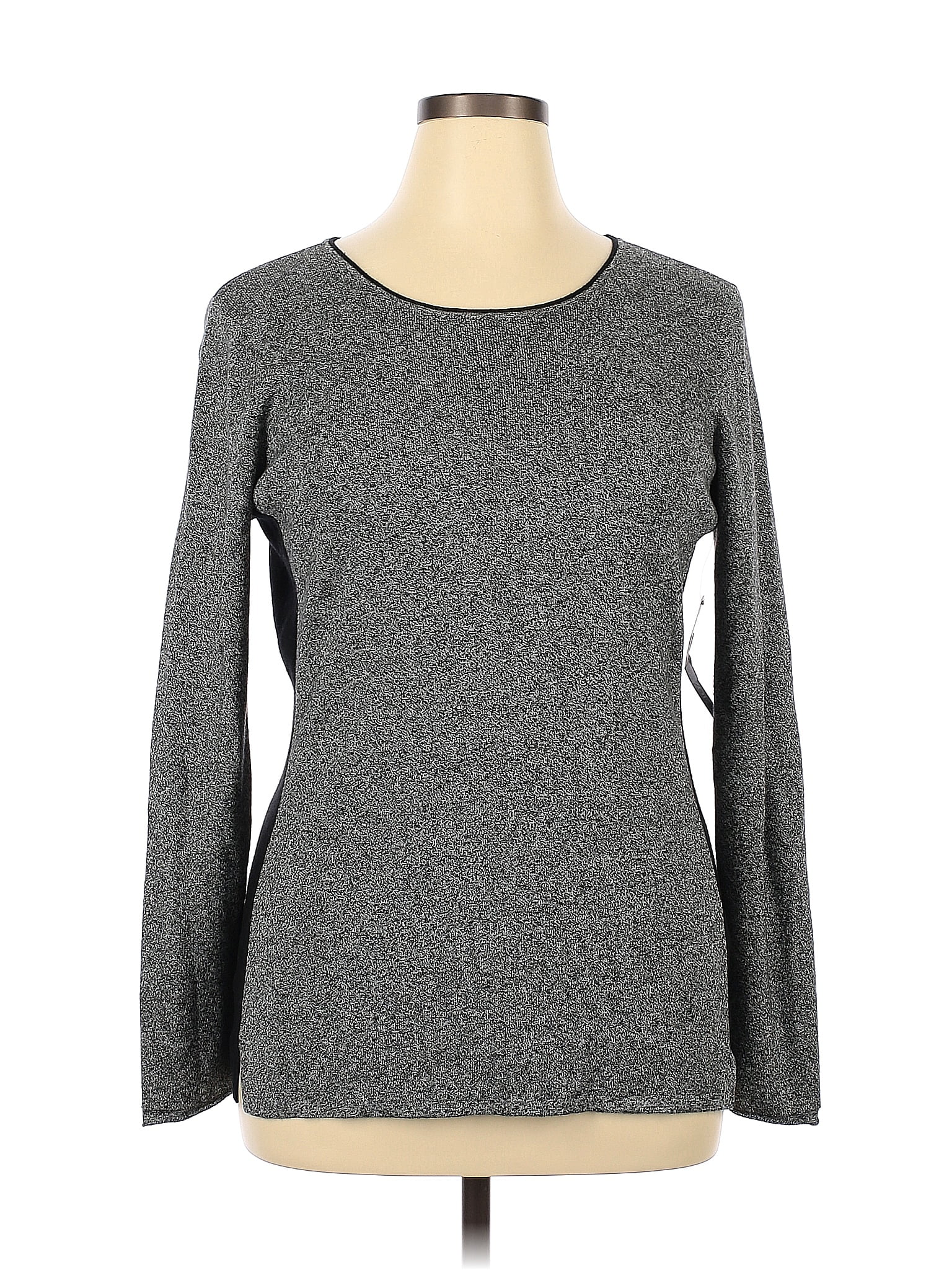 Nic + Zoe Color Block Gray Pullover Sweater Size XL - 77% off | thredUP