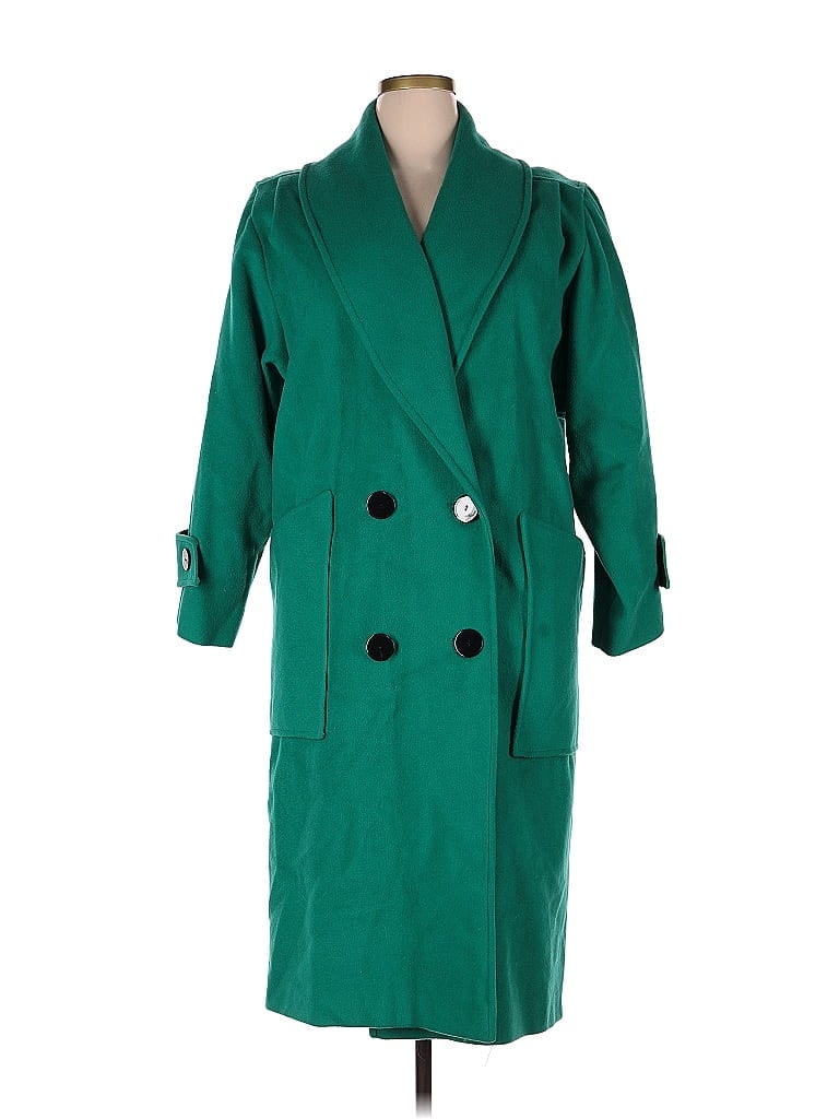 Pre-owned Portrait Coat In Green