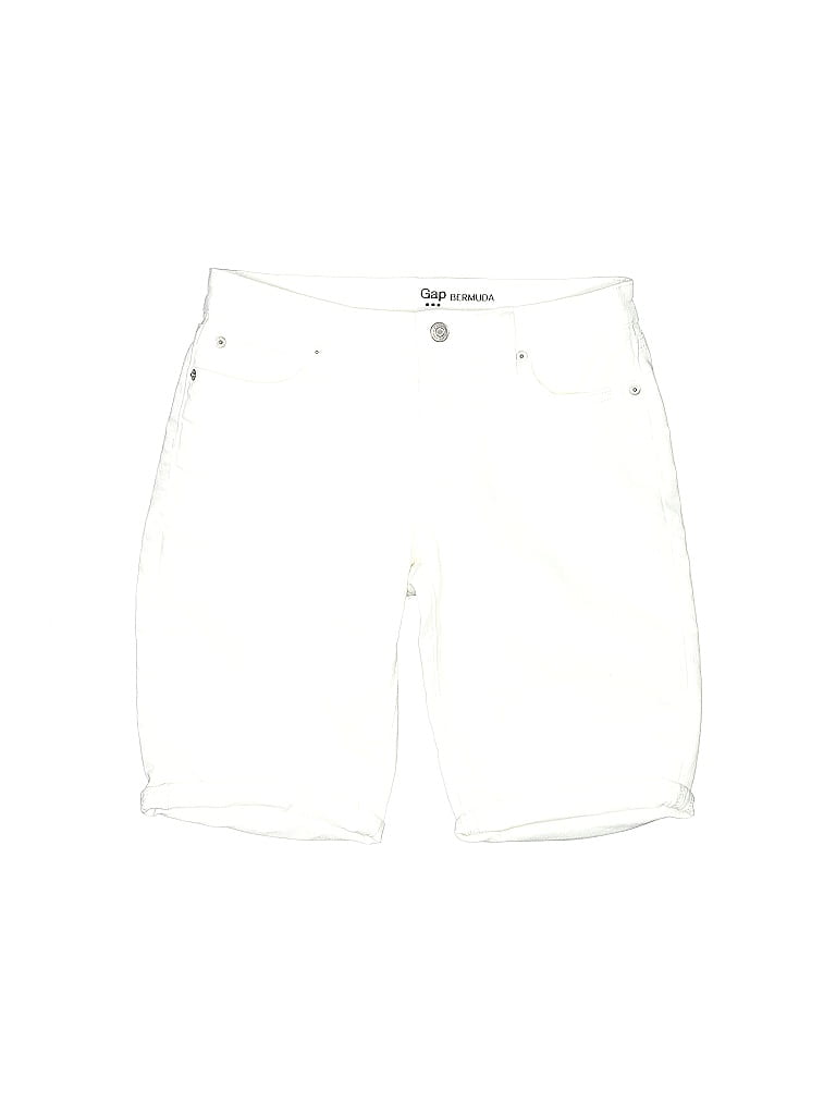 Gap Outlet Solid White Denim Shorts Size 0 51 off thredUP
