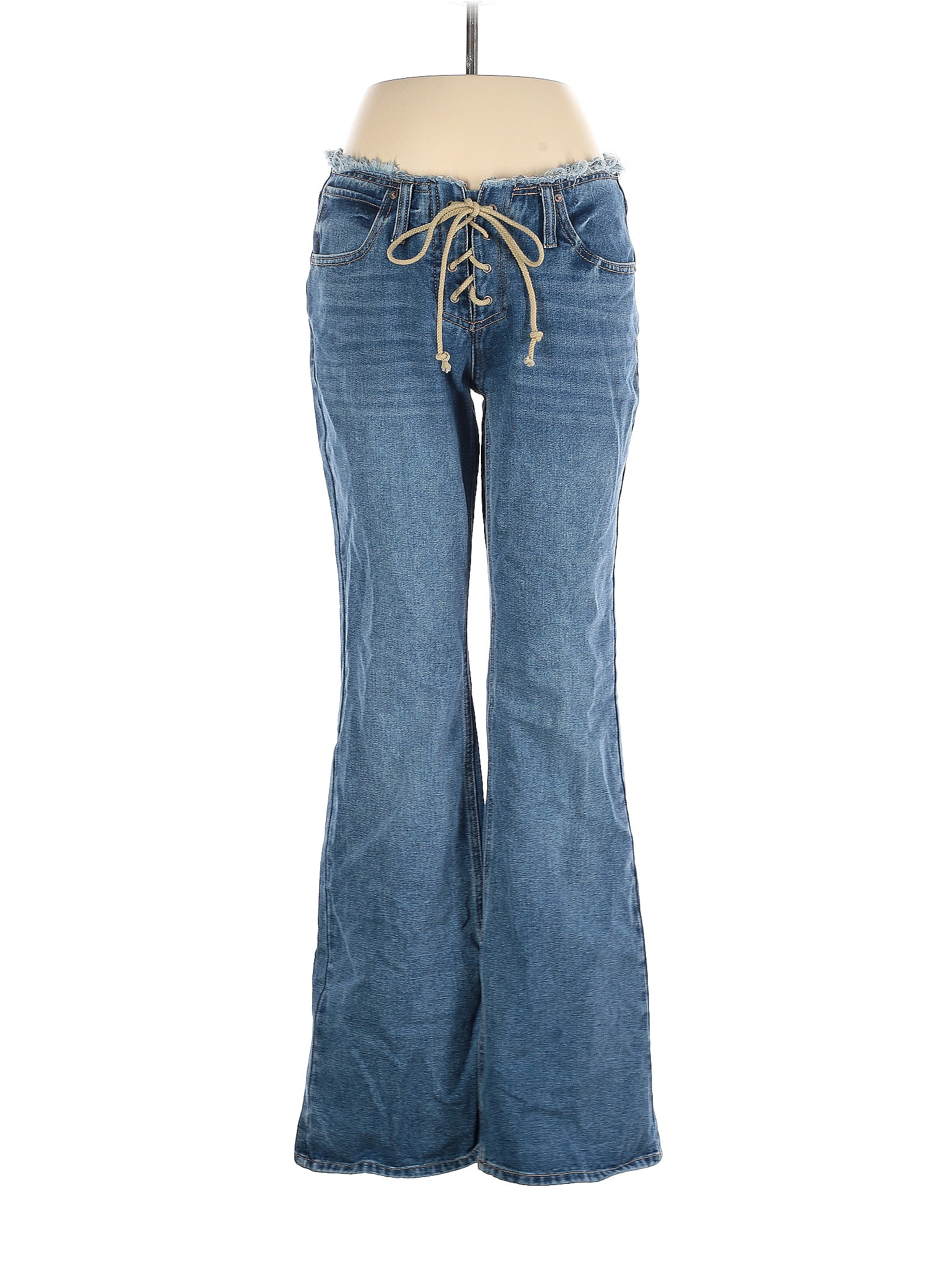 Wild Fable 100% Cotton Solid Blue Jeans Size 4 - 50% off