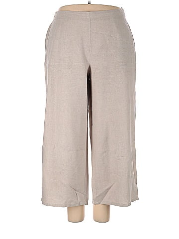 J.Jill 100% Linen Tan Casual Pants Size 2X (Plus) - 66% off