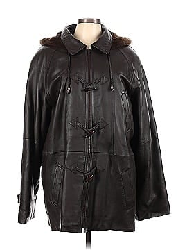 Modele Chombert Hooded Leather Jacket (view 1)