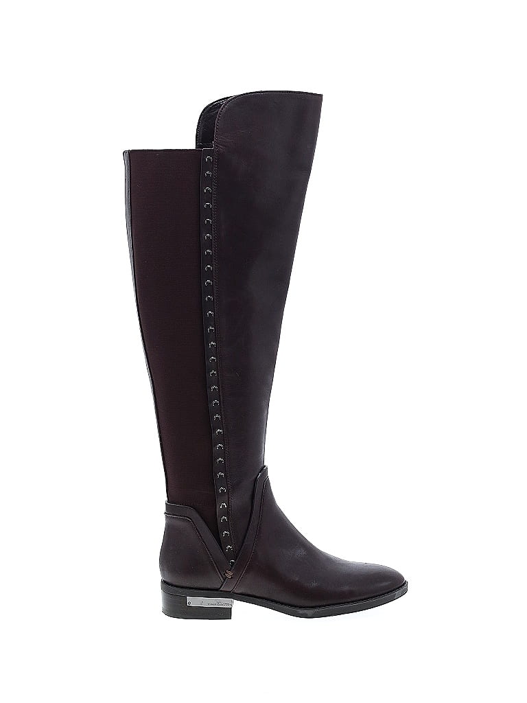 Vince Camuto 100% Leather Solid Burgundy Boots Size 5 - 62% off | thredUP