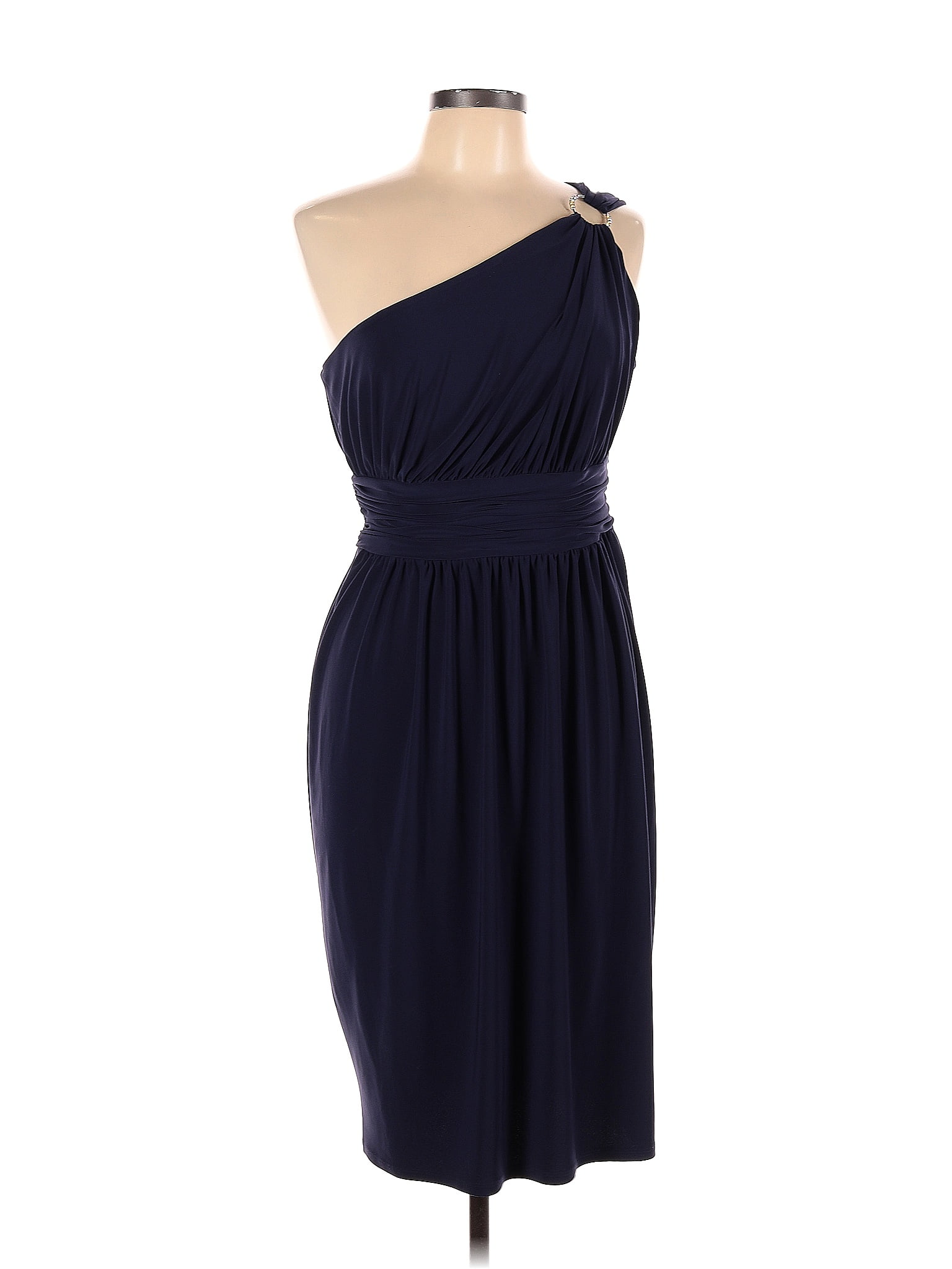 Evan Picone Solid Navy Purple Cocktail Dress Size 12 74 Off Thredup