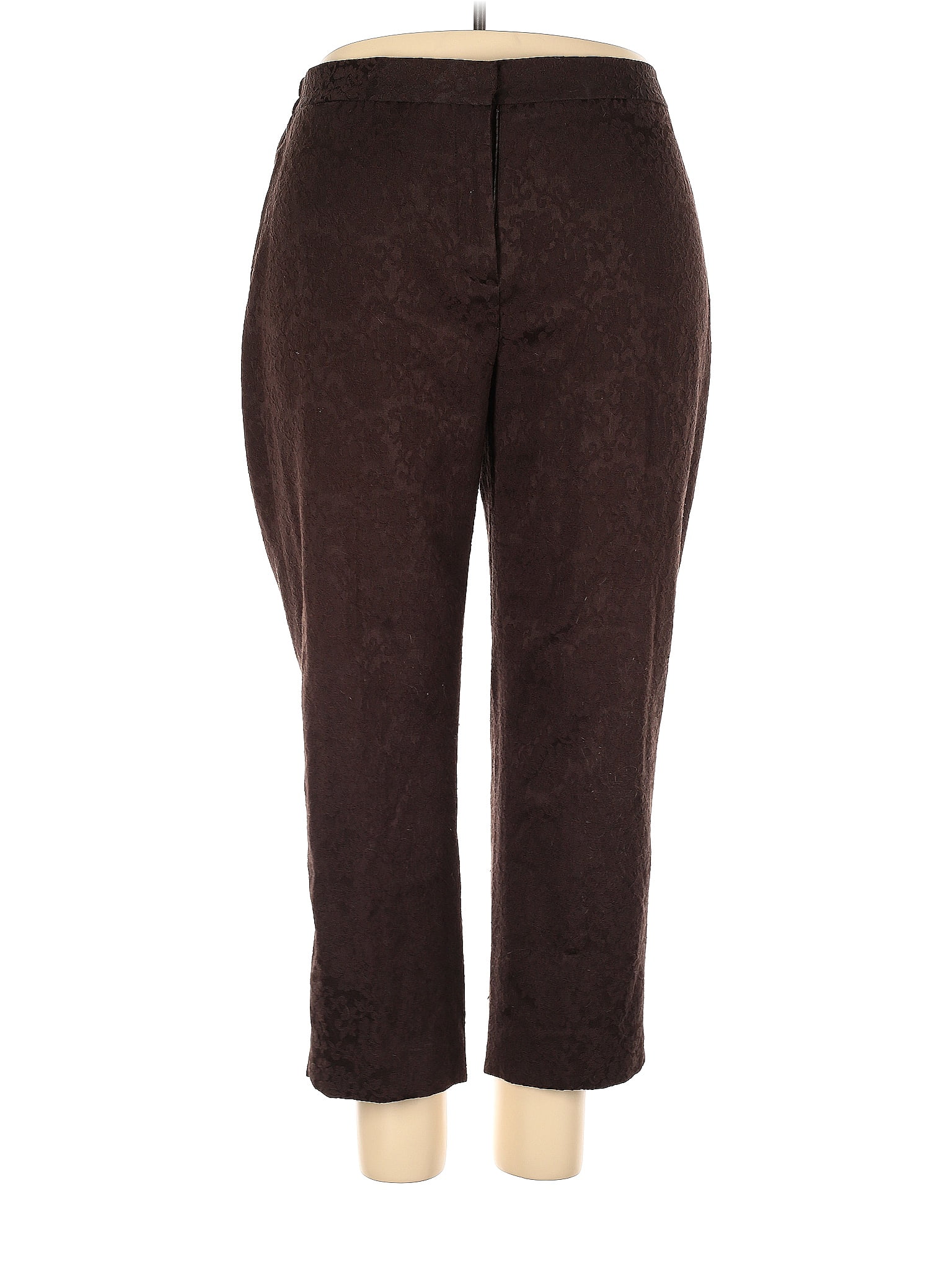 Jones Apparel Women's Brown Animal Print Pants Plus  Orange Size 18W
