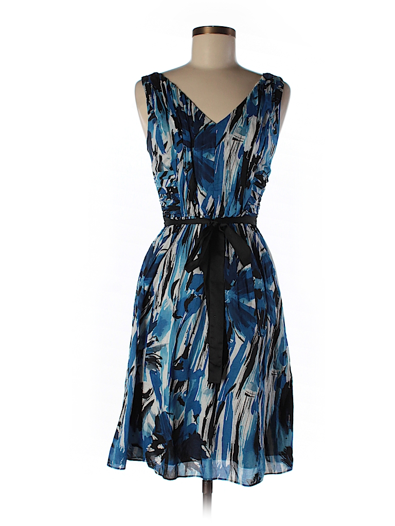 The Limited 100% Cotton Print Dark Blue Casual Dress Size 2 - 80% off ...