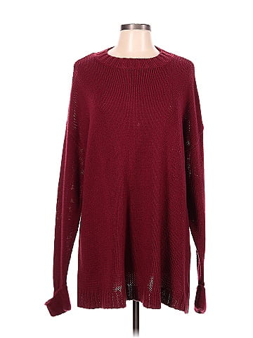 Burgundy pullover sweater online women's