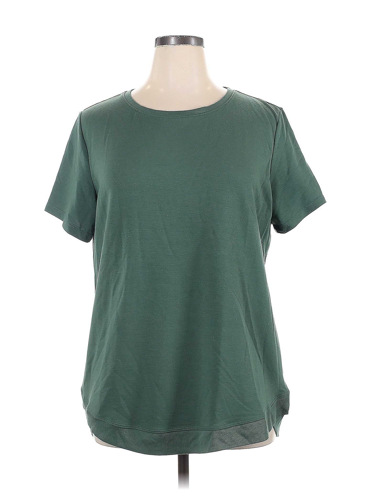 Danskin Solid Green Active T-Shirt Size XL - 37% off