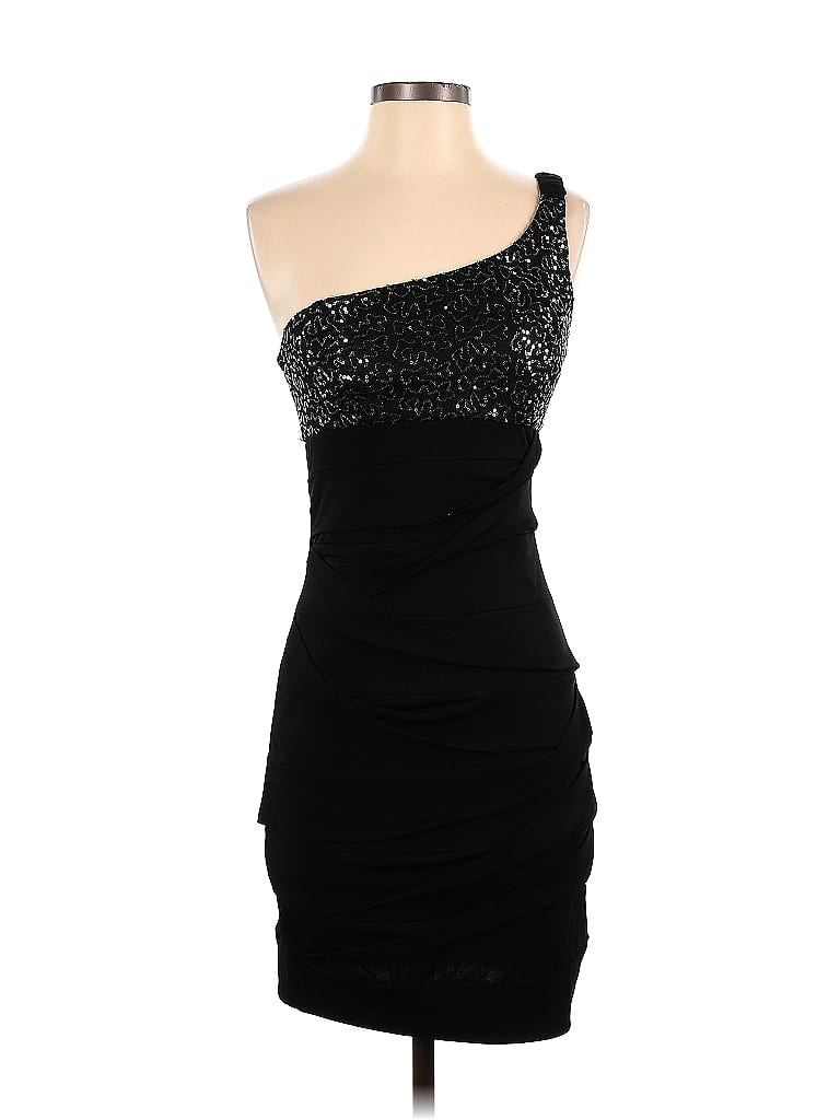 Ruby Rox 100 Polyester Solid Black Cocktail Dress Size S 62 Off