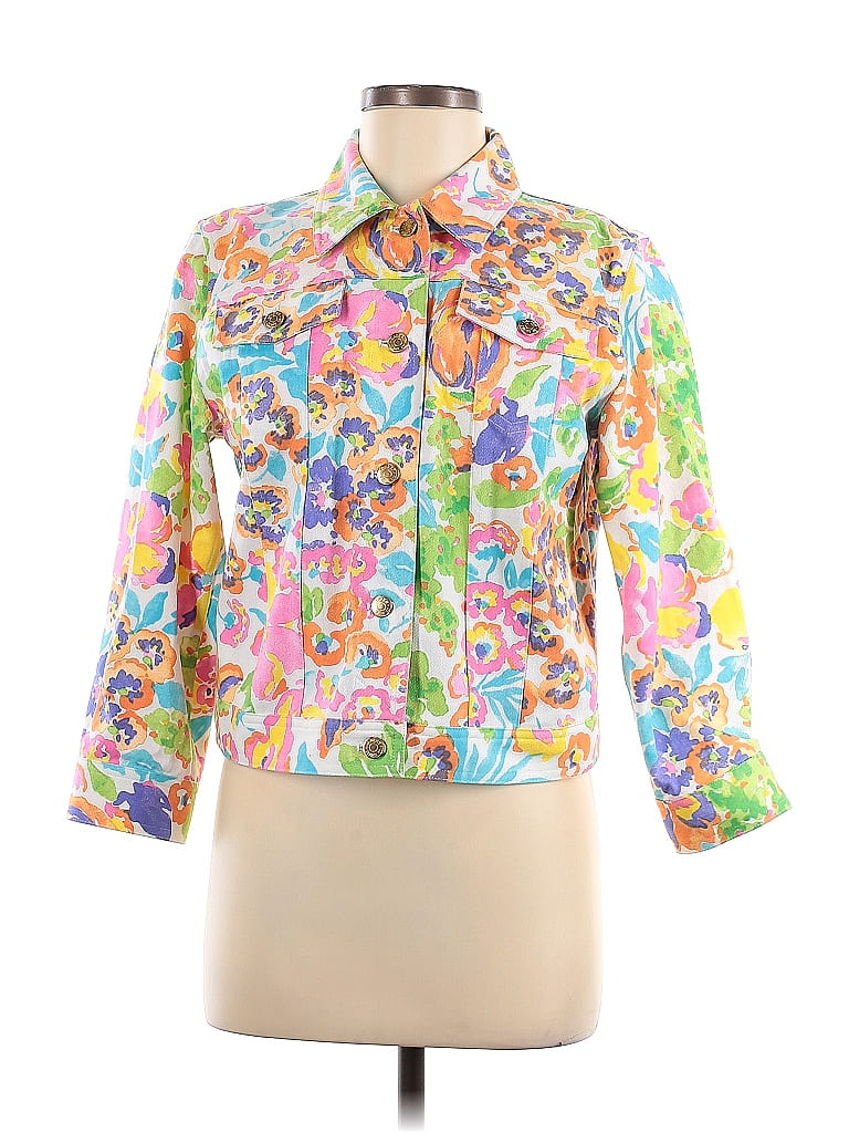 Ralph Lauren LAUREN Floral linen jacket for women, size L /evb009813