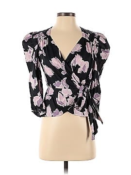 Rebecca Taylor Floral Ikat Bow Top (view 1)