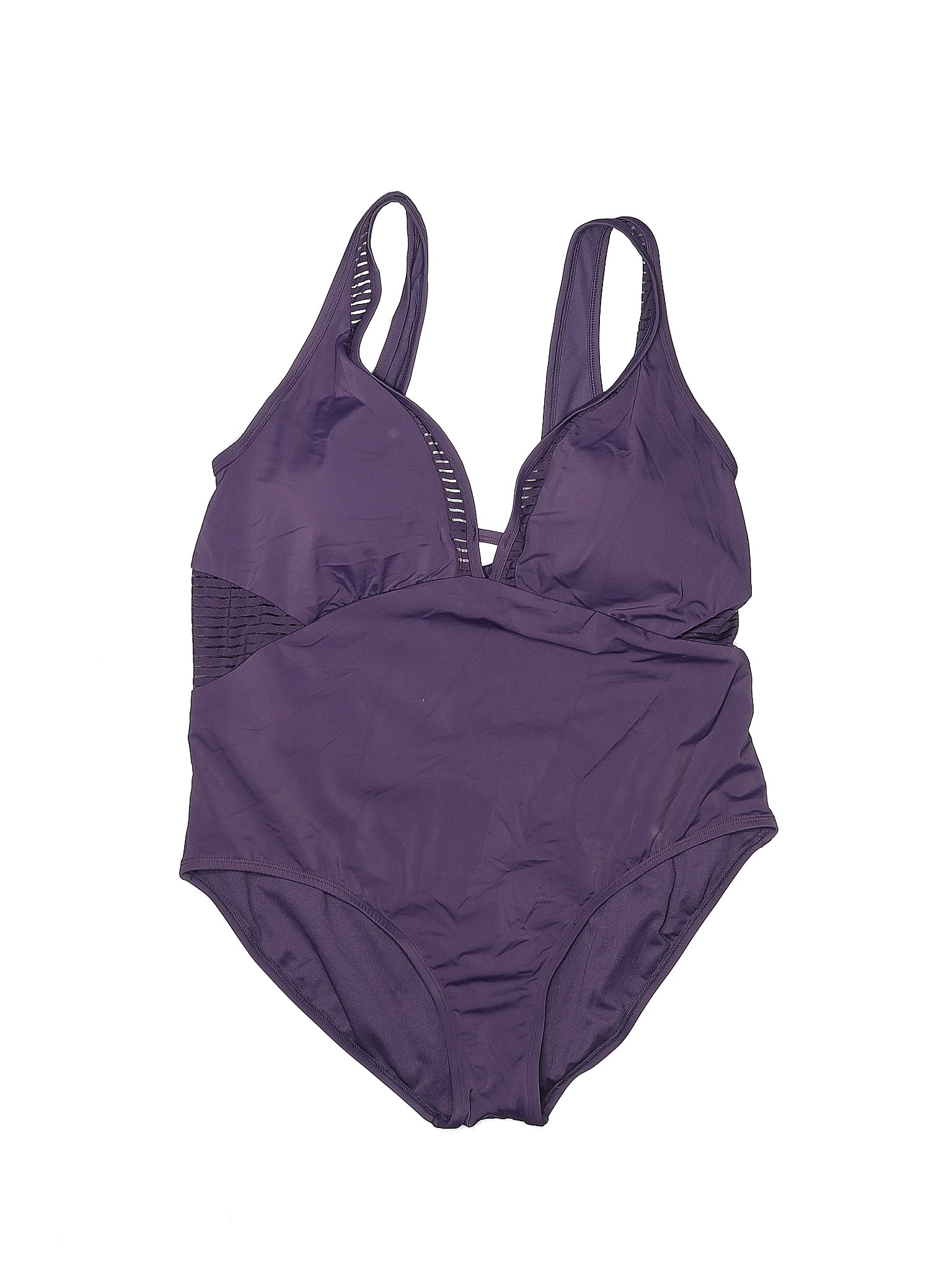 Swimsuits For All Solid Purple One Piece Swimsuit Size 20 Plus 56 Off Thredup 8732