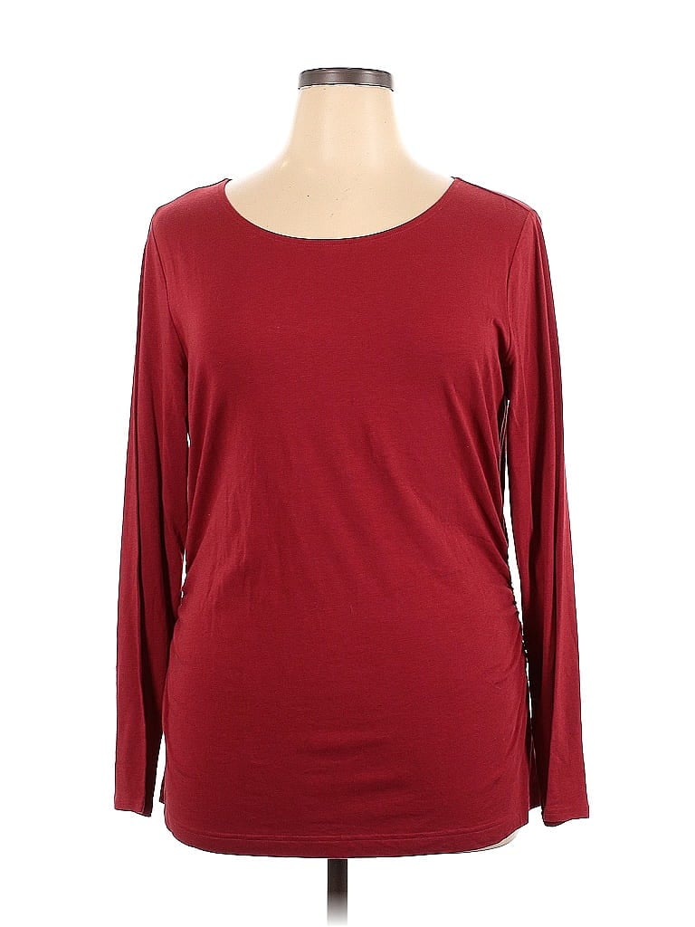 Sahalie Burgundy Long Sleeve T-Shirt Size XL - 48% off | ThredUp