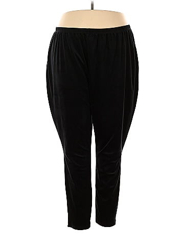 Woman Within Solid Black Leggings Size 30 (3X) (Plus) - 65% off
