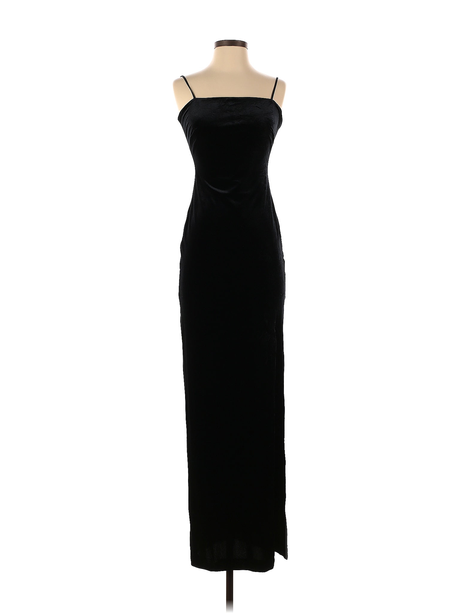 Nicole Miller Solid Black Velvet Scoop Back Gown Size 0 - 81% off | ThredUp