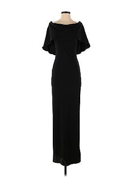 Nicole Miller Structured Heavy Jersey Cape Gown (view 1)