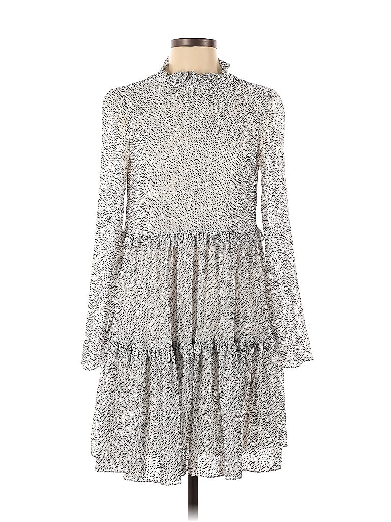 Ted Baker London 100% Polyester Marled Tweed Silver Phenia Dress Size 4 (1) - photo 1