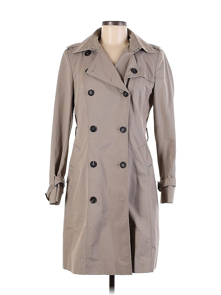 Marc Cain Solid Tan Trenchcoat Size M - 62% off | thredUP