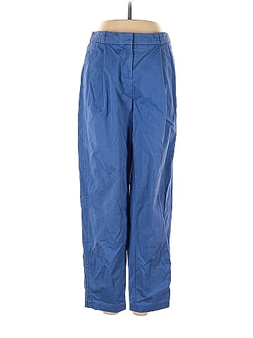 Jason Wu Solid Blue Front Pleated Tapered Pants Size 2 - 82% off