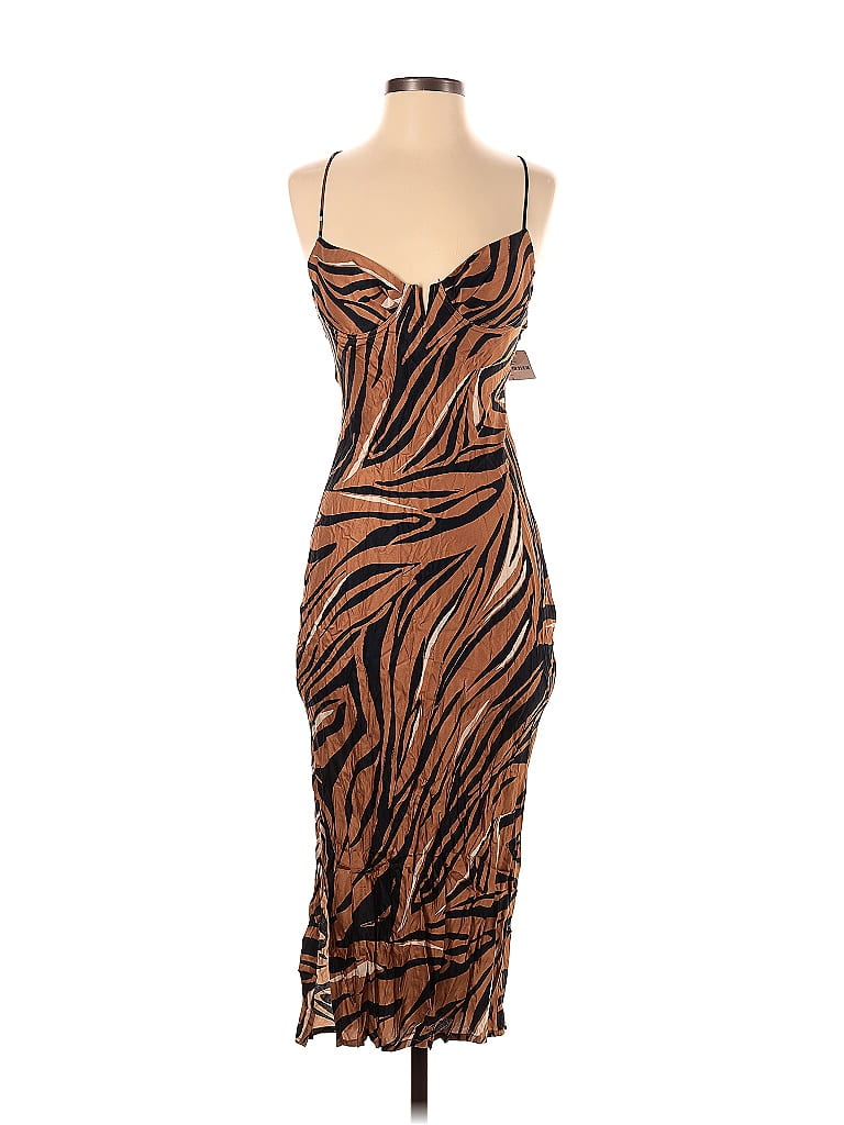 Robe Bustier Wrap (nouée) Sun Becomes Her - Couleur Café Zèbre (tan) - Taille S - Neuf Avec étiquettes