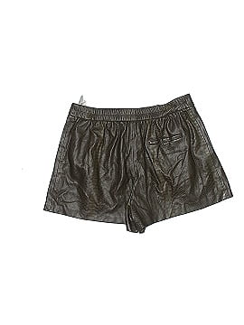 Zara Basic Faux Leather Shorts (view 2)