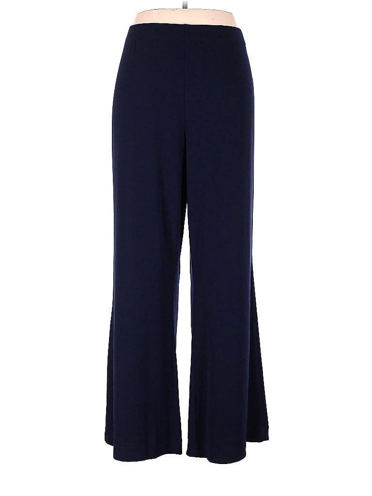 Marla Wynne Solid Navy Blue Dress Pants Size 1X (Plus) - 70% off | thredUP