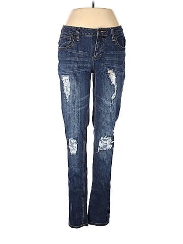 Cato Solid Blue Jeans Size 8 - 46% off