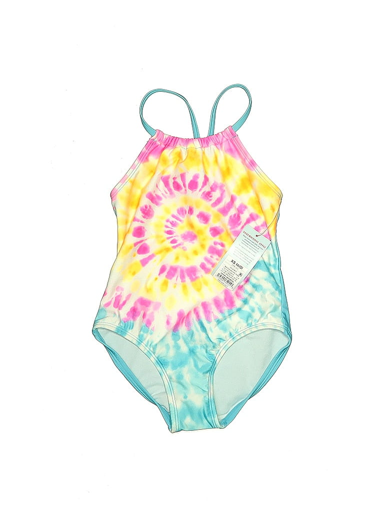 Cat & Jack Tiedye Yellow One Piece Swimsuit Size XSmall (Tots) 23