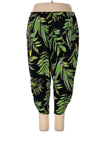 Susan Graver Tropical Black Casual Pants Size 2X (Plus) - 68% off