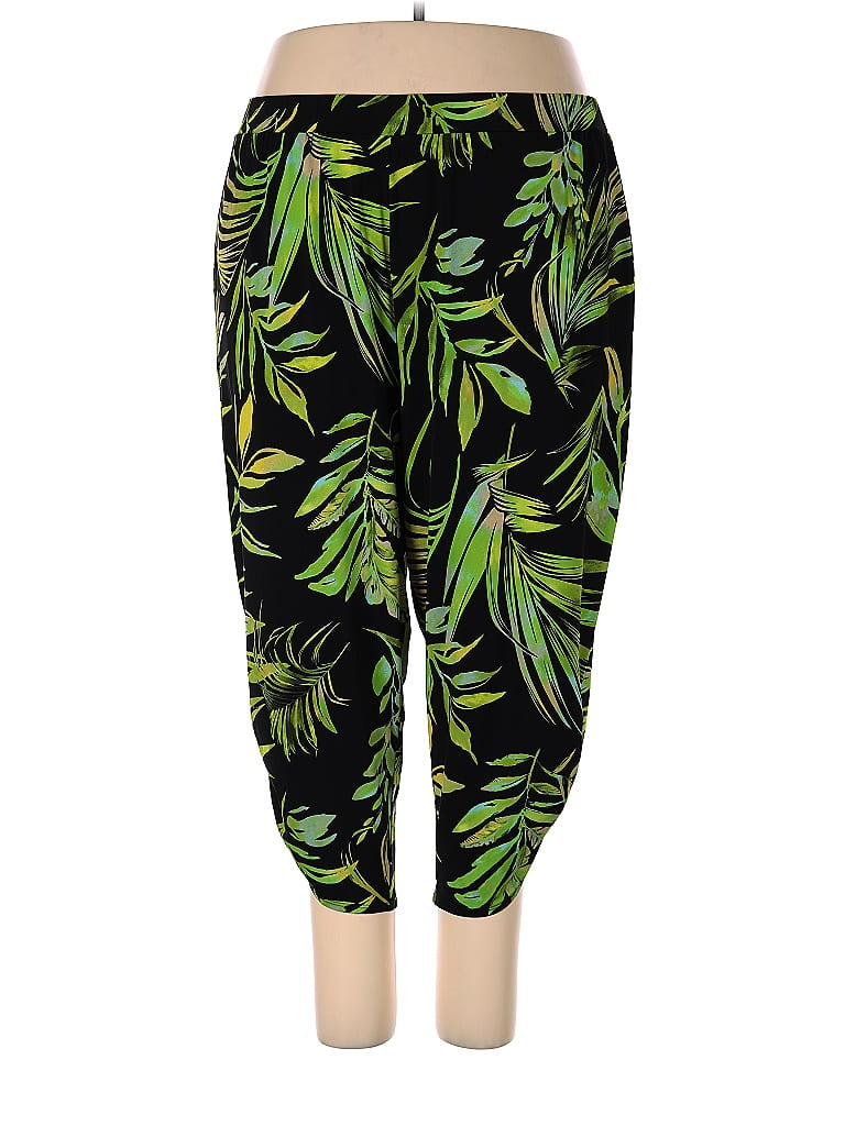 Susan Graver Tropical Black Casual Pants Size 2X (Plus) - 68% off