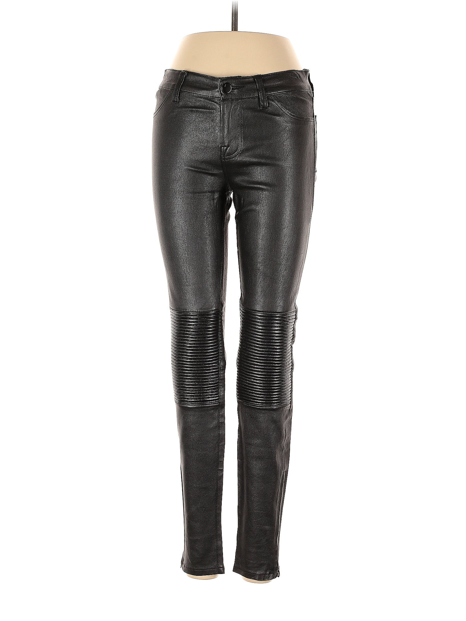 Pantalon Skinny En Cuir French Lamb J Brand Taille 25 Noir - Occasion Très Bon État