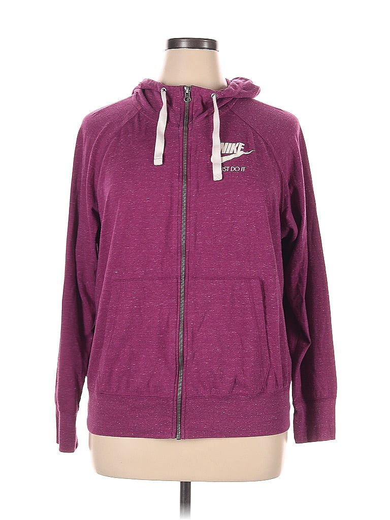 purple nike zip up hoodie
