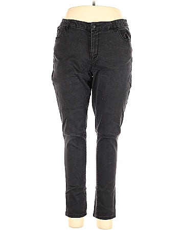 Faded Glory Solid Black Jeans Size 18 (Plus) - 52% off