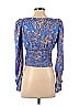 Free People 100% Polyester Blue Long Sleeve Blouse Size S - photo 2