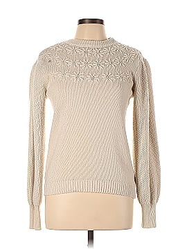 Louna Embroidered Puff Sleeve Sweater (view 1)
