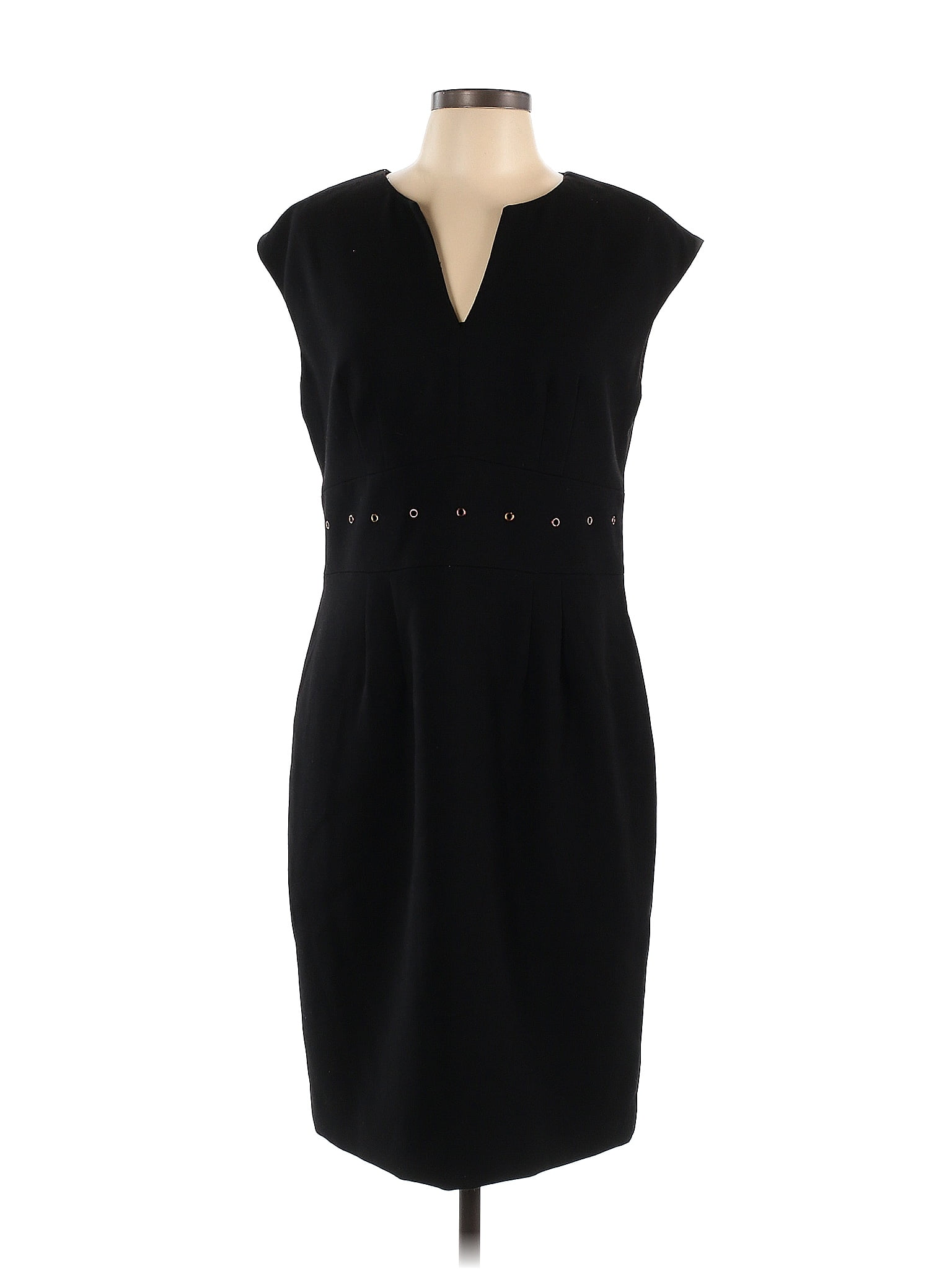 Kasper Solid Black Cocktail Dress Size 10 - 77% off | ThredUp