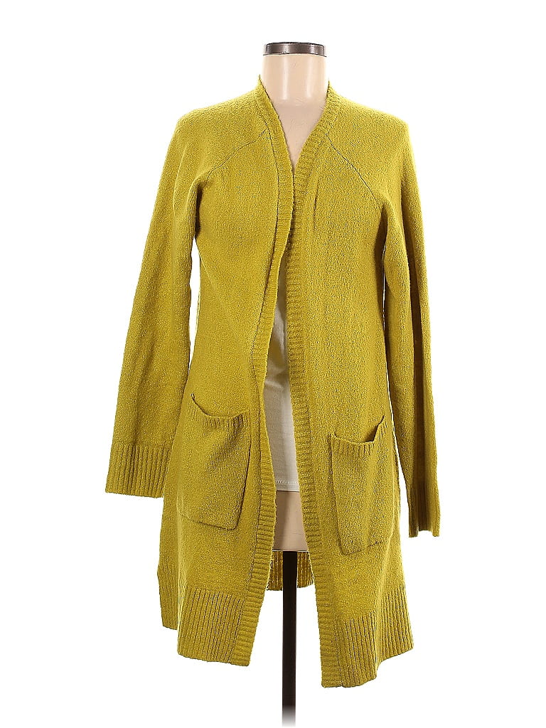 Elan Color Block Solid Yellow Cardigan Size L - 72% off | thredUP