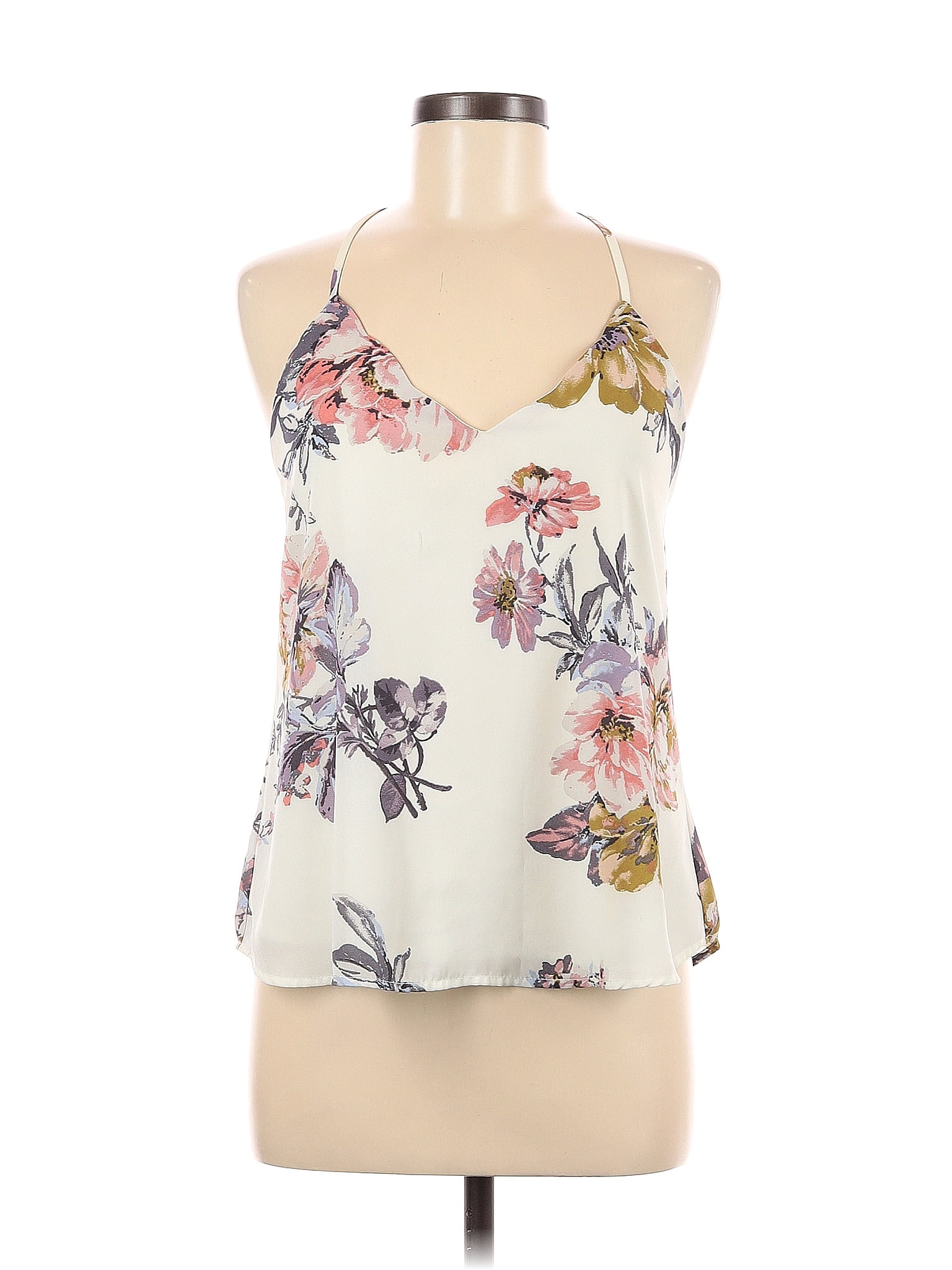Britton Dainty Floral Lace Bow-Tie Peplum Tank