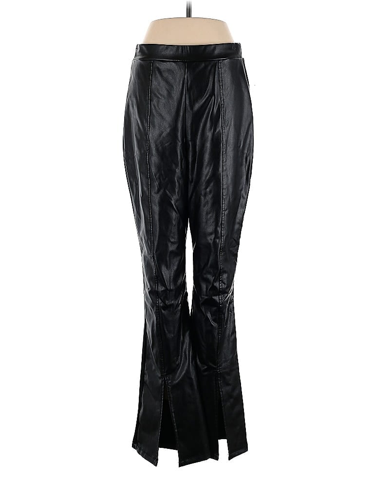 Wild Fable 100% Polyurethane Solid Black Faux Leather Pants Size M - 52 ...