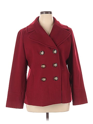 Michael kors burgundy on sale jacket