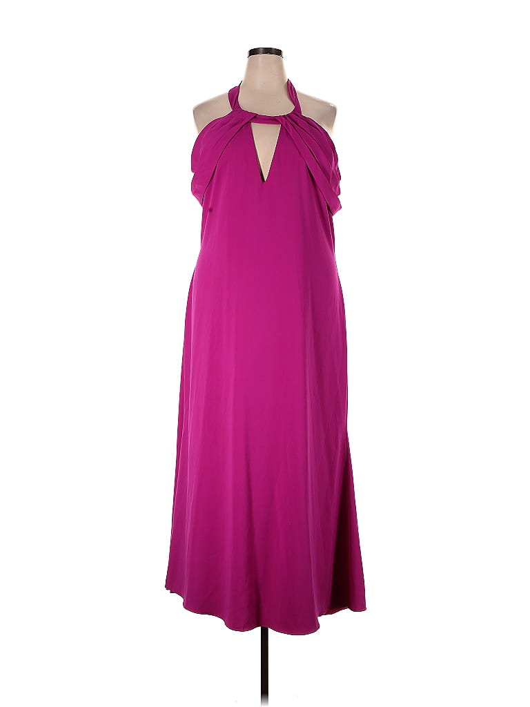 Badgley Mischka Purple Magenta Draped Gown Size 22 (Plus) - photo 1