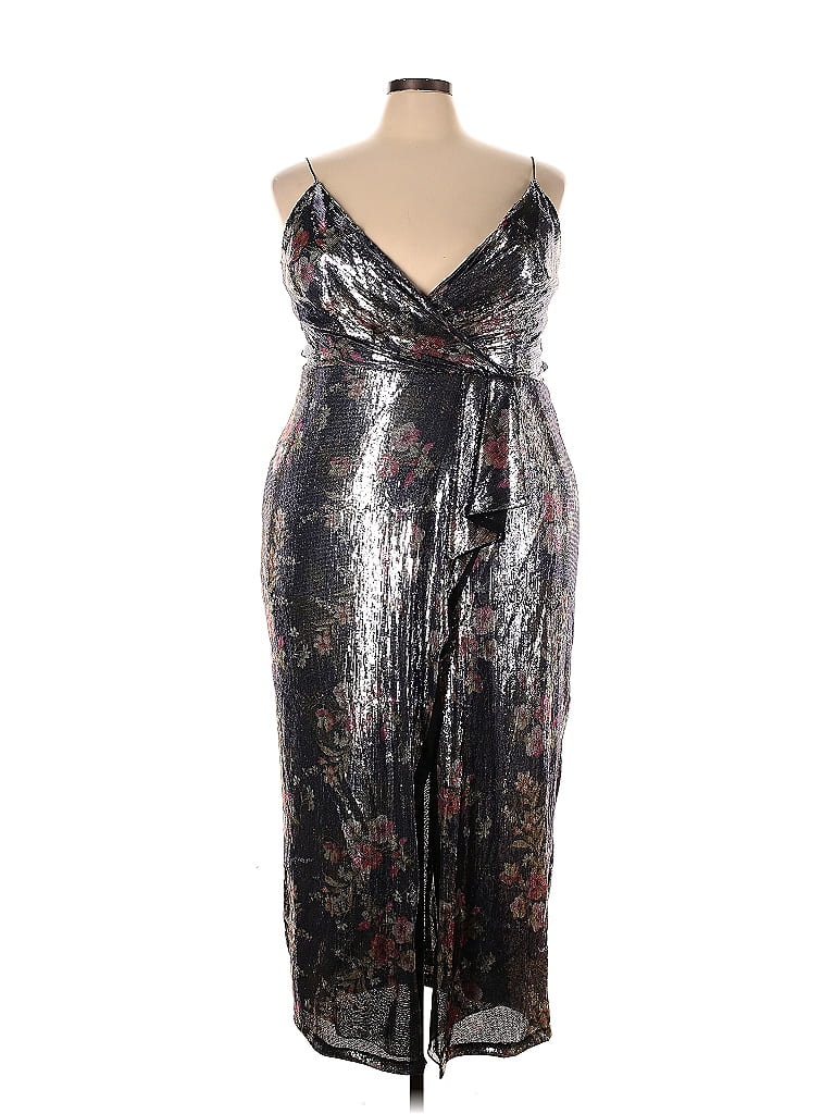 Sequin Puff Sleeve Surplice Gown, 93549 main image 0