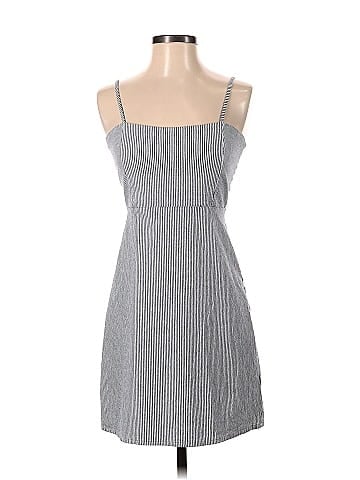 Brandy Melville Stripes Multi Color Gray Casual Dress One Size