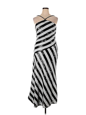 Sequin Stripe Gown