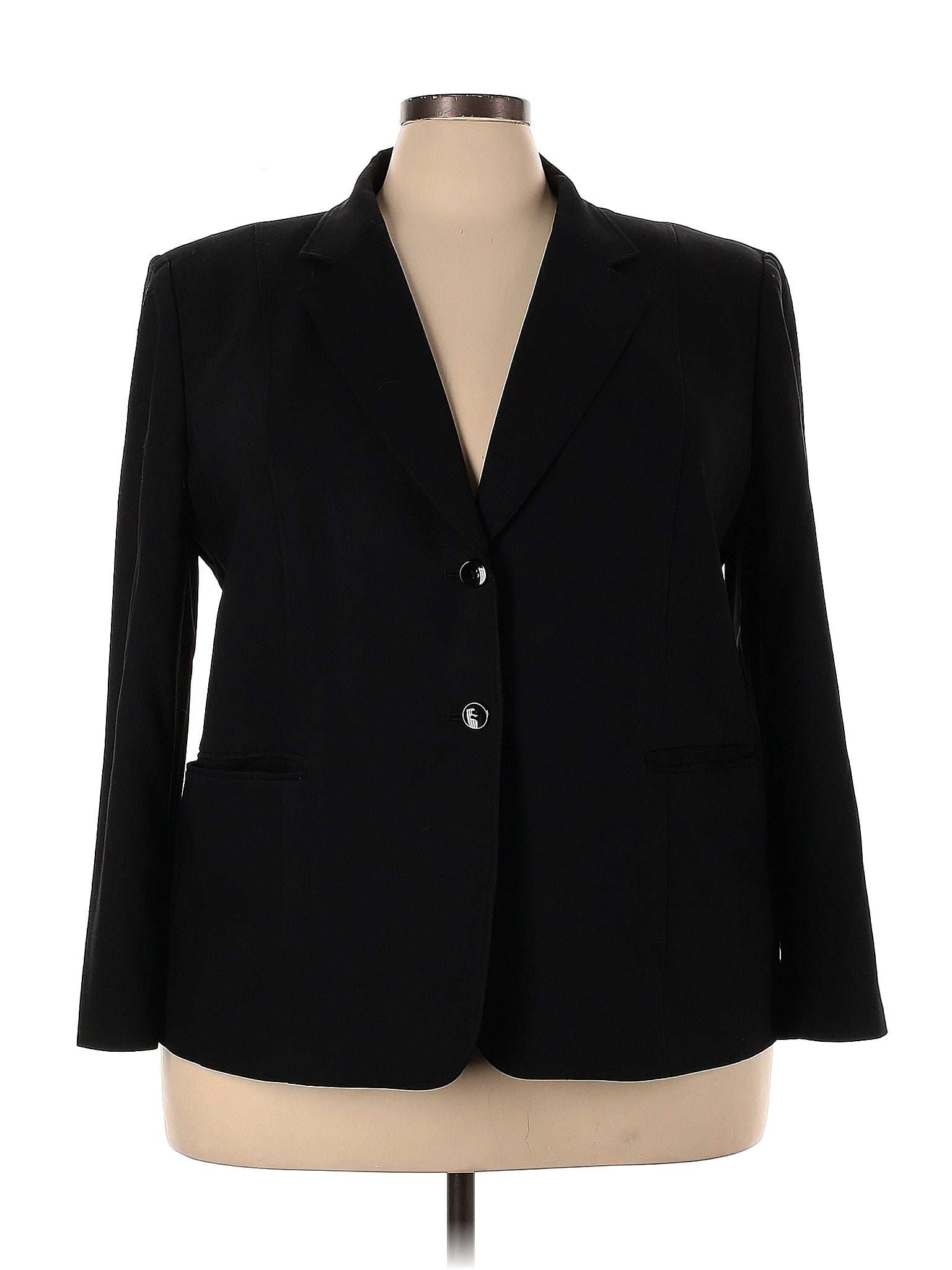 Talbots Solid Black Wool Blazer Size 22 Plus 73 Off Thredup 0265