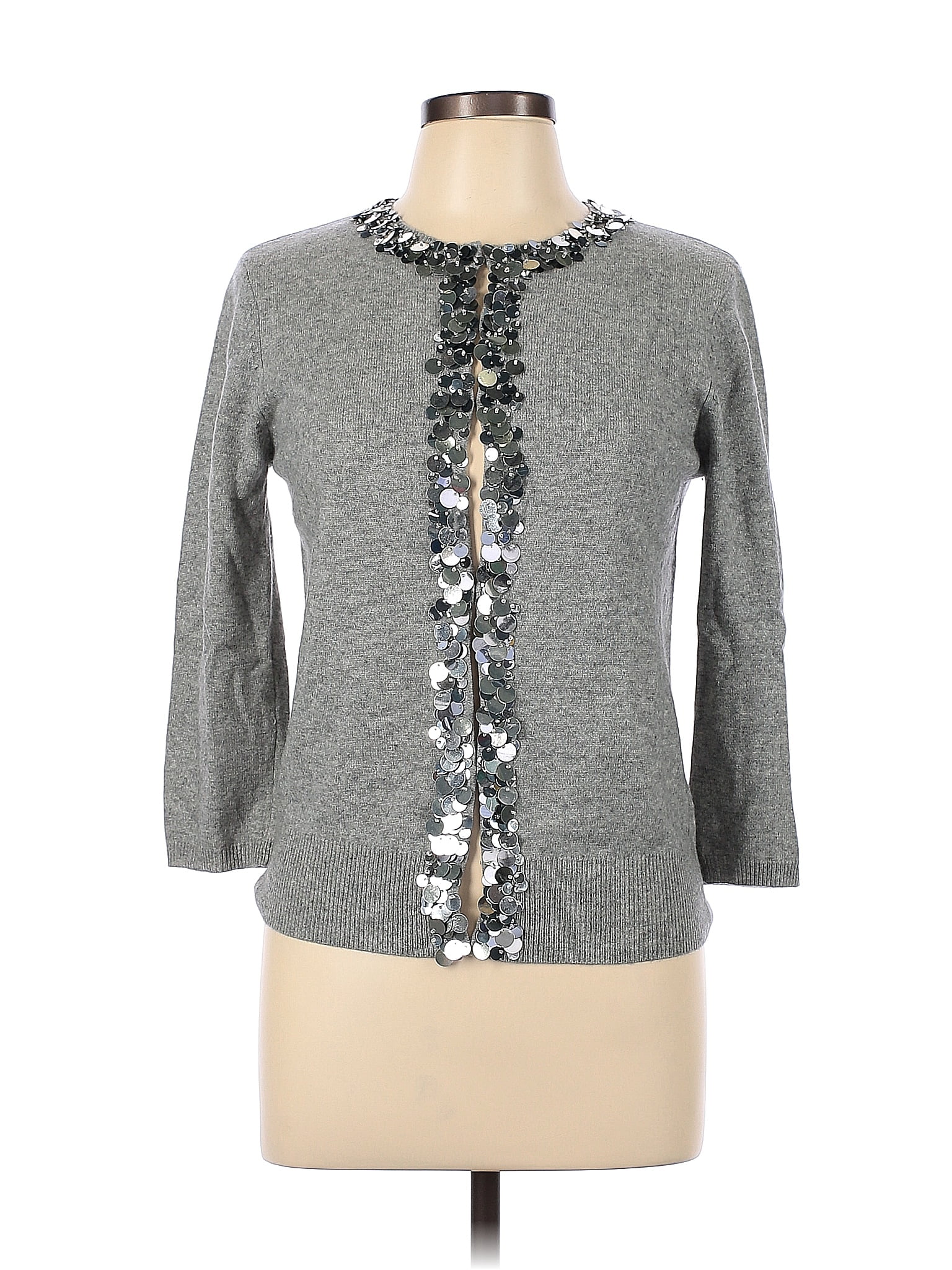 Cardigan Casmari Gris Et Blanc - Taille 3, Occasion Très Bon état, Style Décontracté
