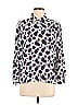 Koret 100% Polyester Animal Print Purple 3/4 Sleeve Blouse Size 8 (petite)
